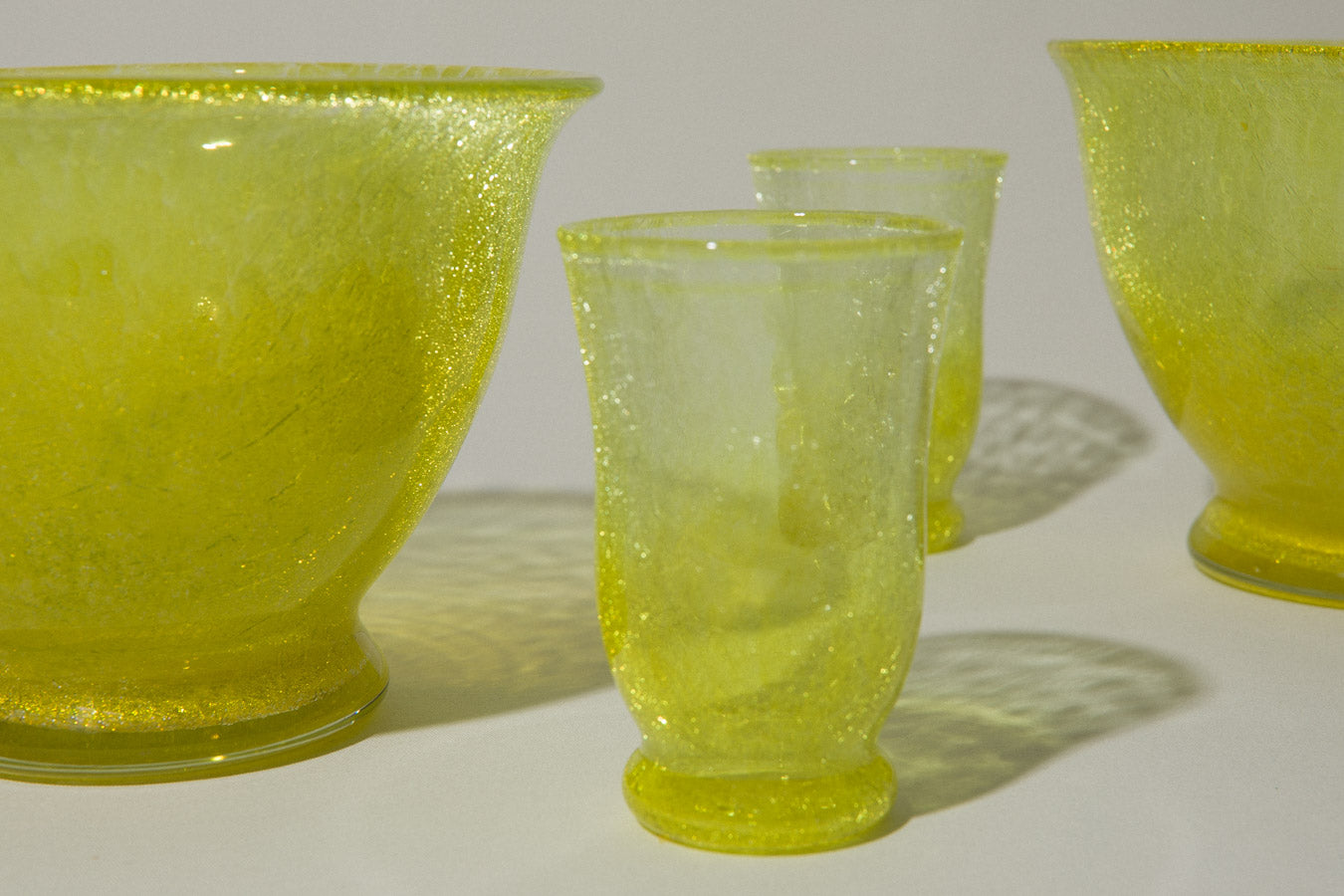Yellow veil glass TUMBLER