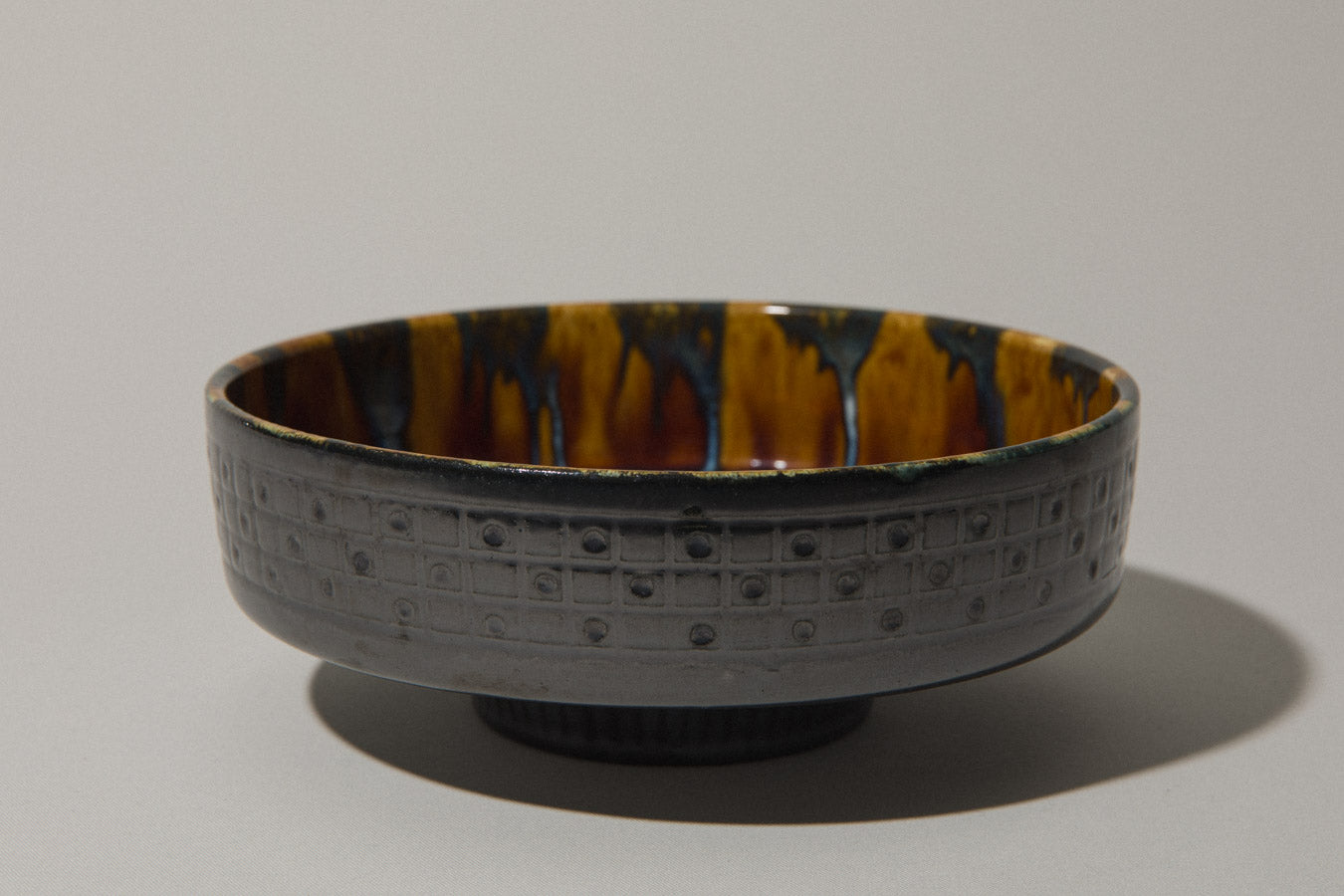 Drip-glazed faience BOWL