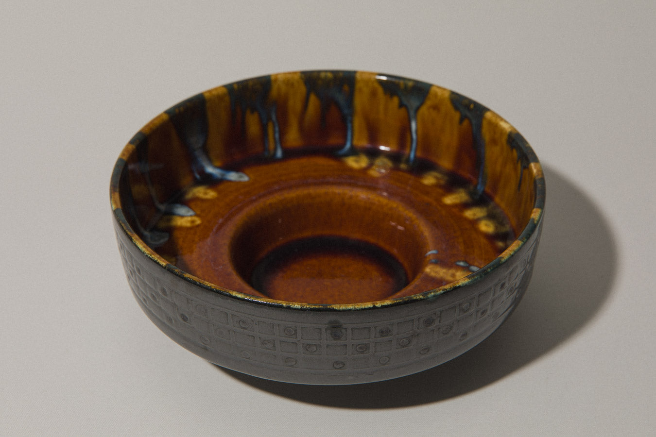 Drip-glazed faience BOWL