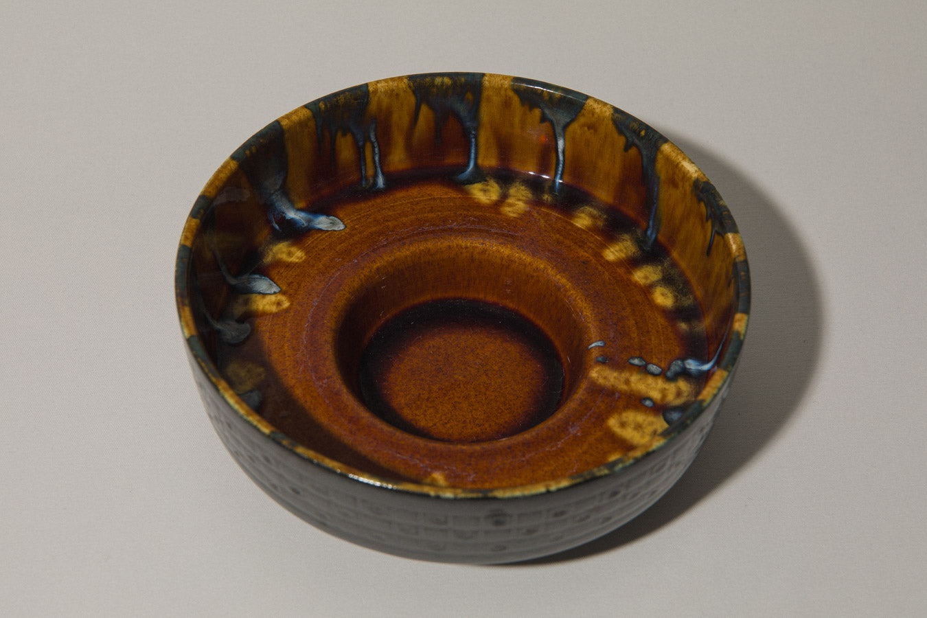 Drip-glazed faience BOWL