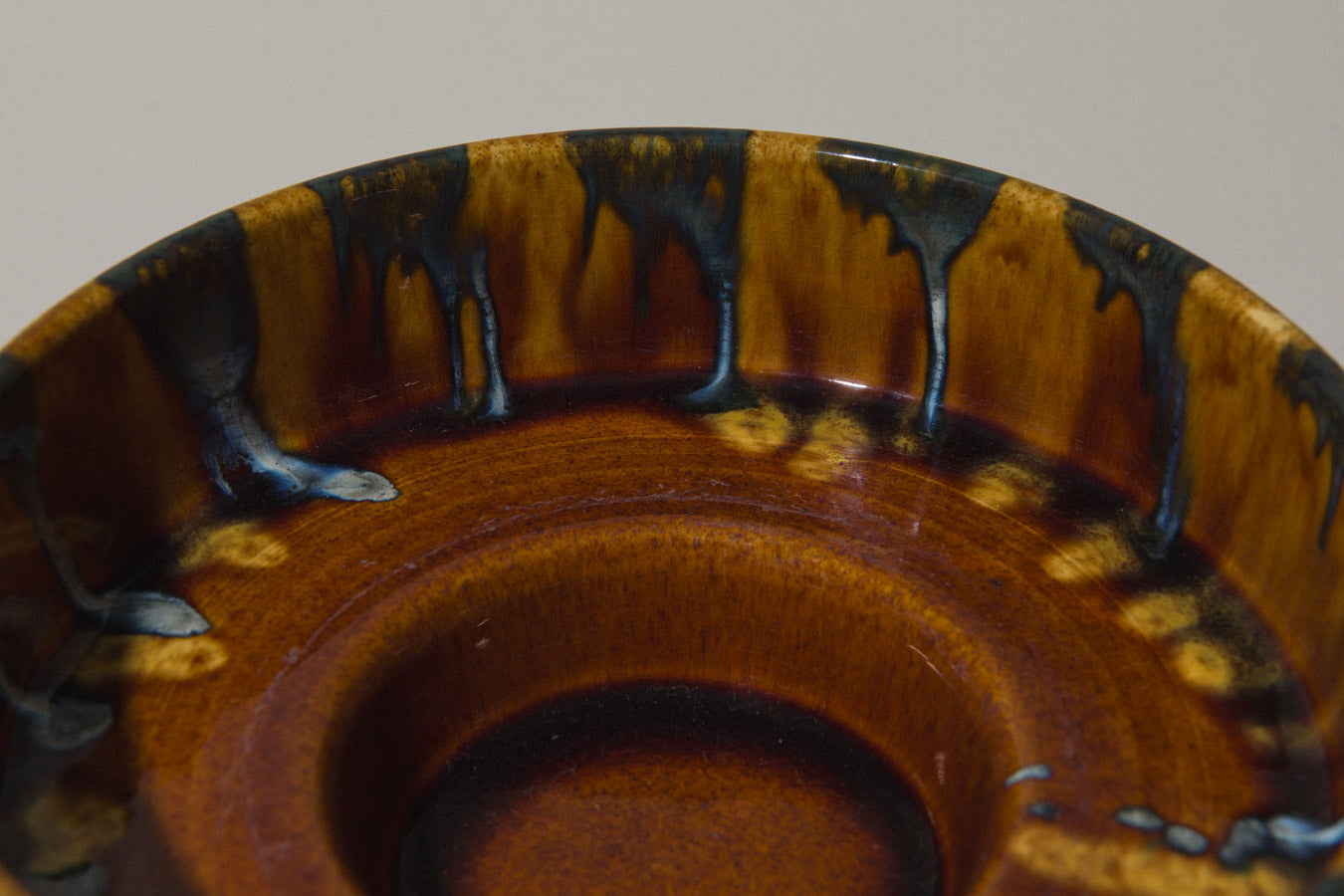 Drip-glazed faience BOWL
