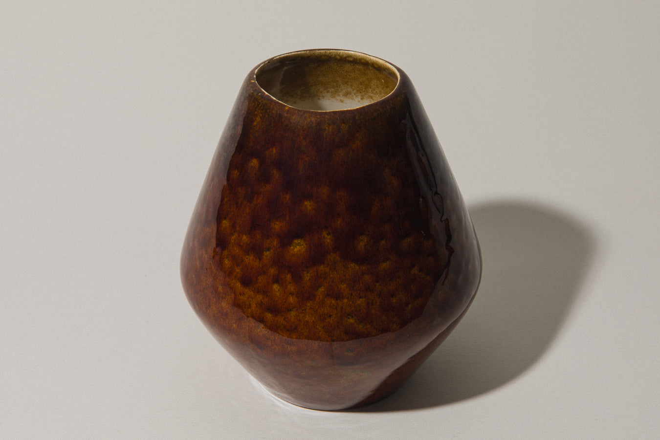 Faceted ovoid faience VASE _ 359