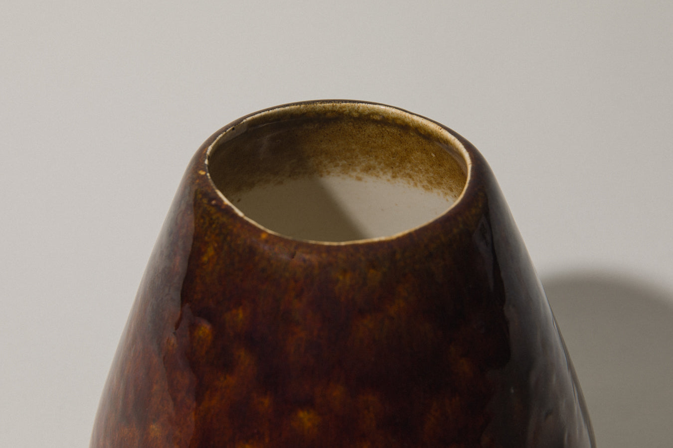 Faceted ovoid faience VASE _ 359