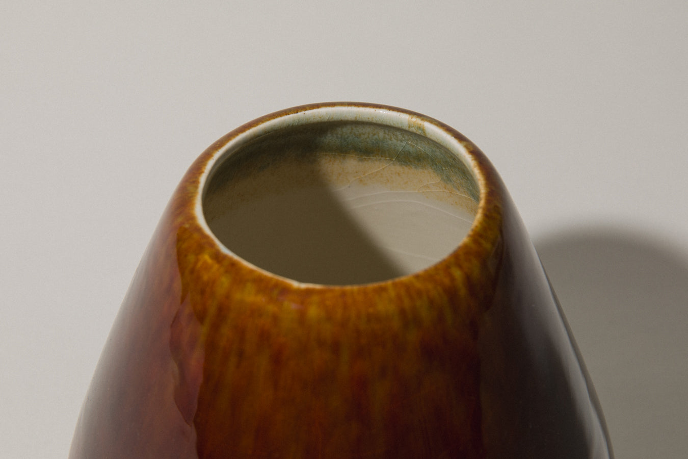 Faceted ovoid faience VASE _ 363