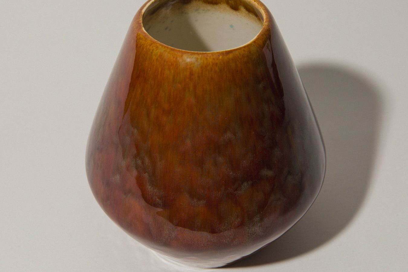 Faceted ovoid faience VASE _ 365