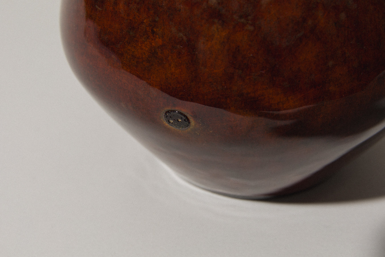 Faceted ovoid faience VASE _ 366