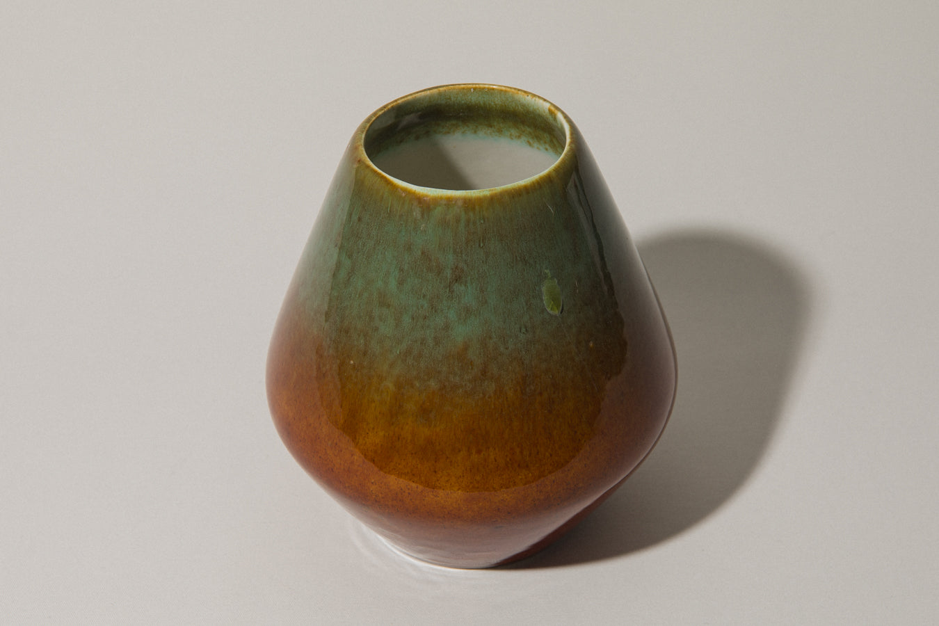 Faceted ovoid faience VASE _ 368