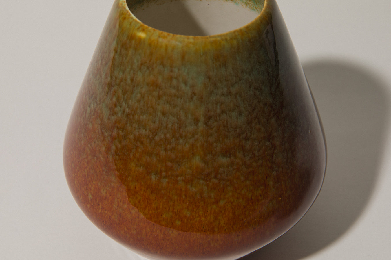 Faceted ovoid faience VASE _ 369