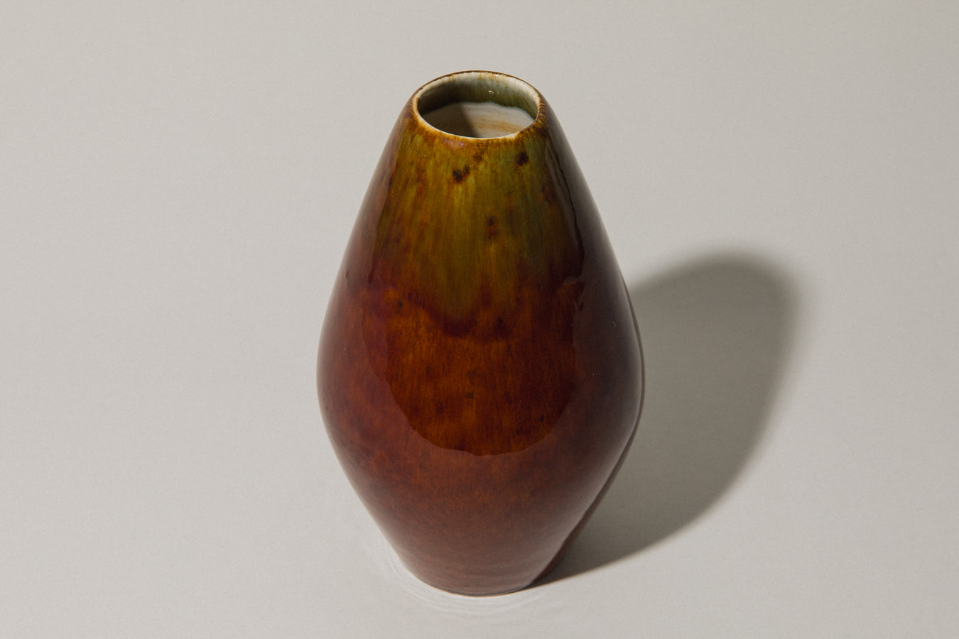 Angular pod-shaped faience VASE