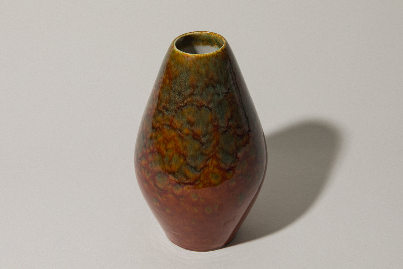 Angular pod-shaped faience VASE