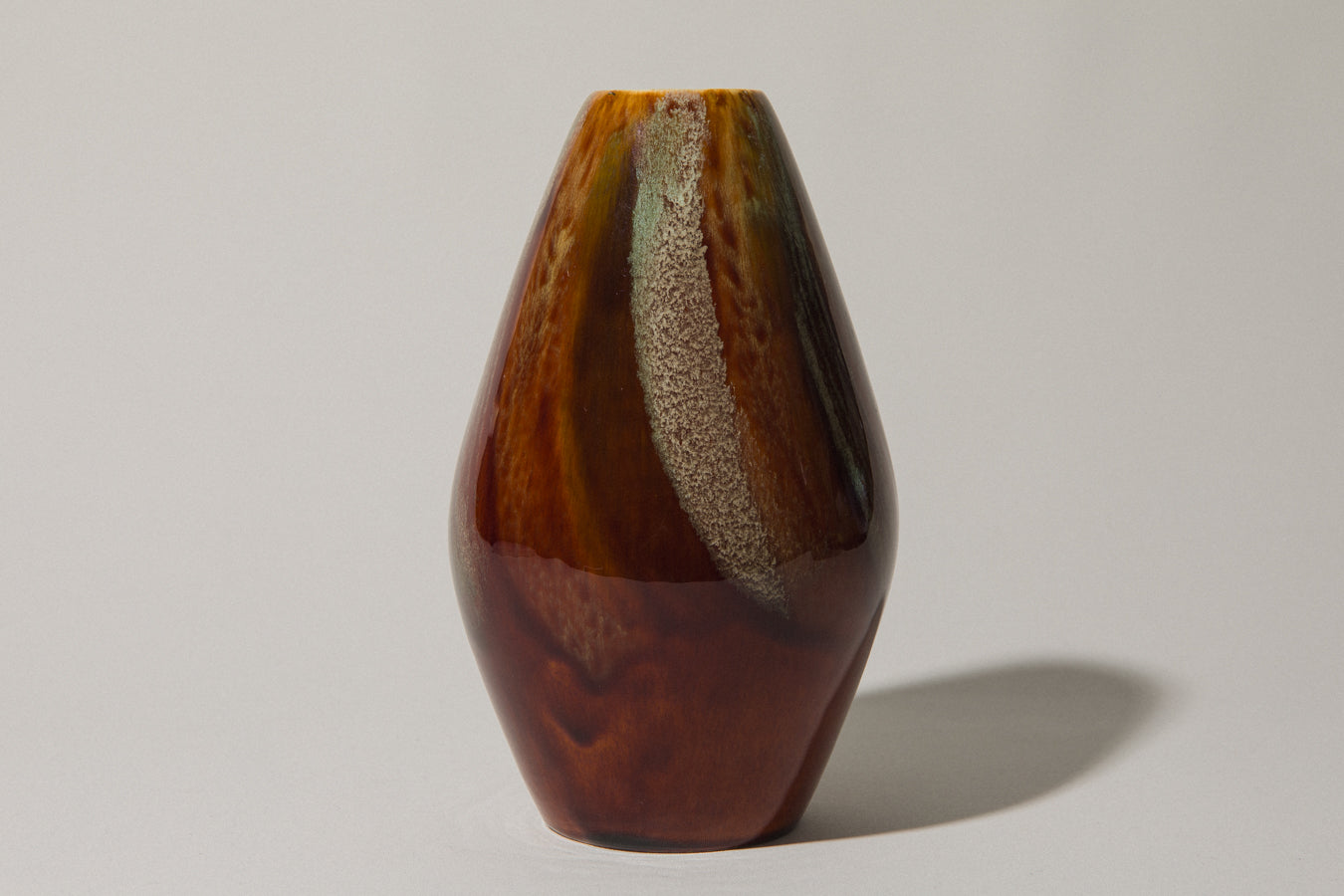 Angular pod-shaped faience VASE
