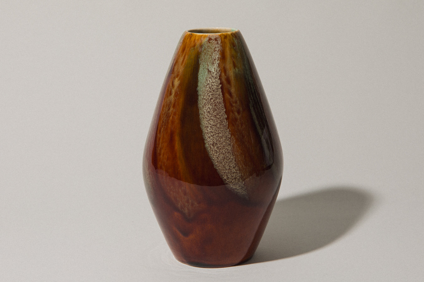 Angular pod-shaped faience VASE