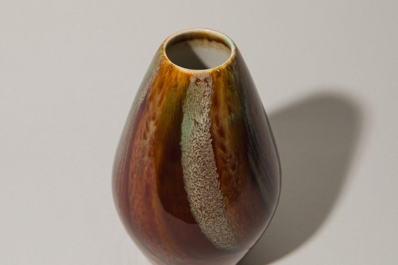 Angular pod-shaped faience VASE
