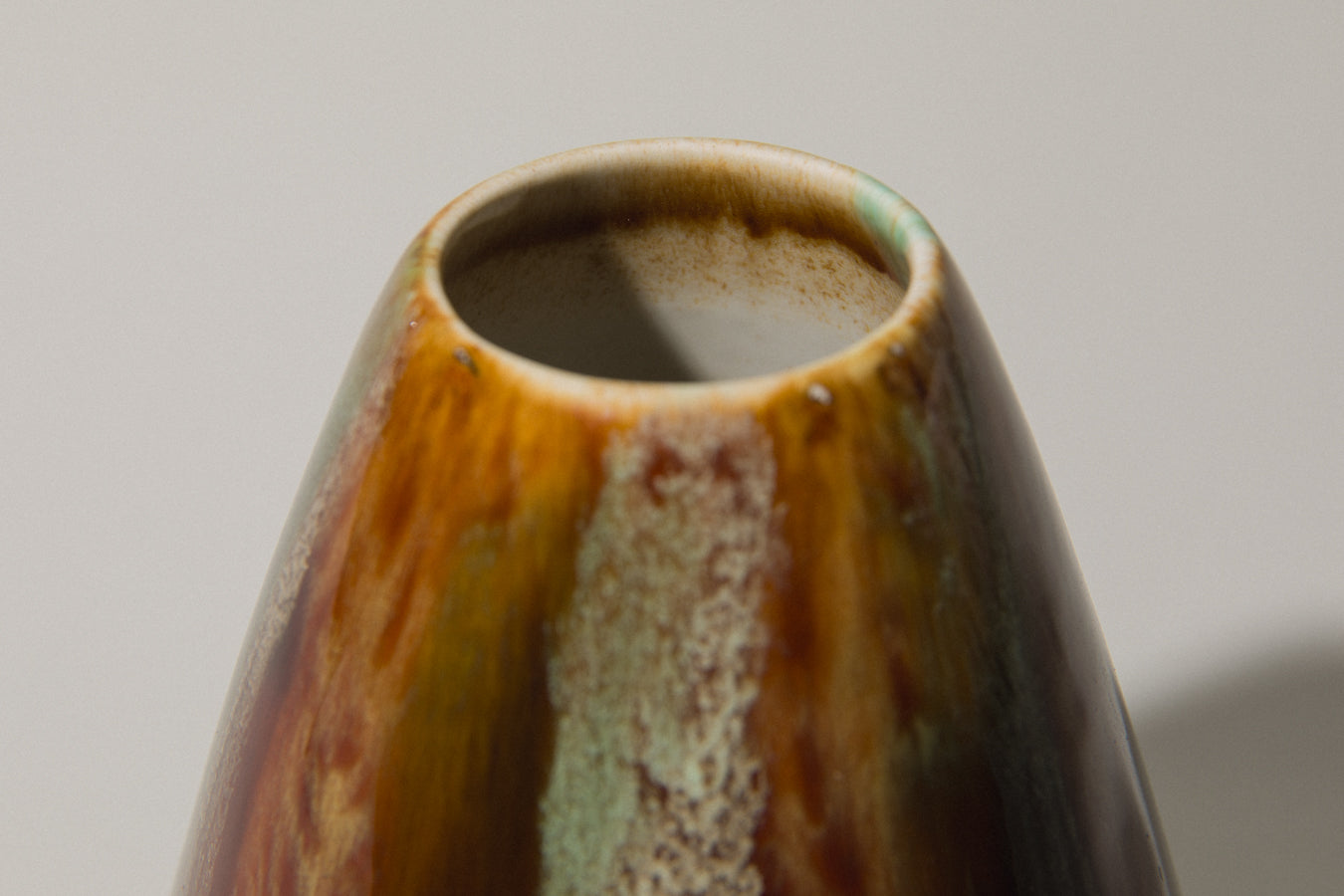 Angular pod-shaped faience VASE