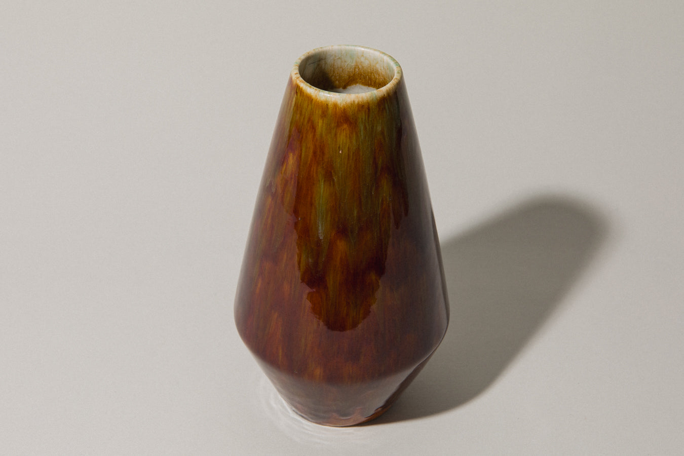Angular pod-shaped faience VASE