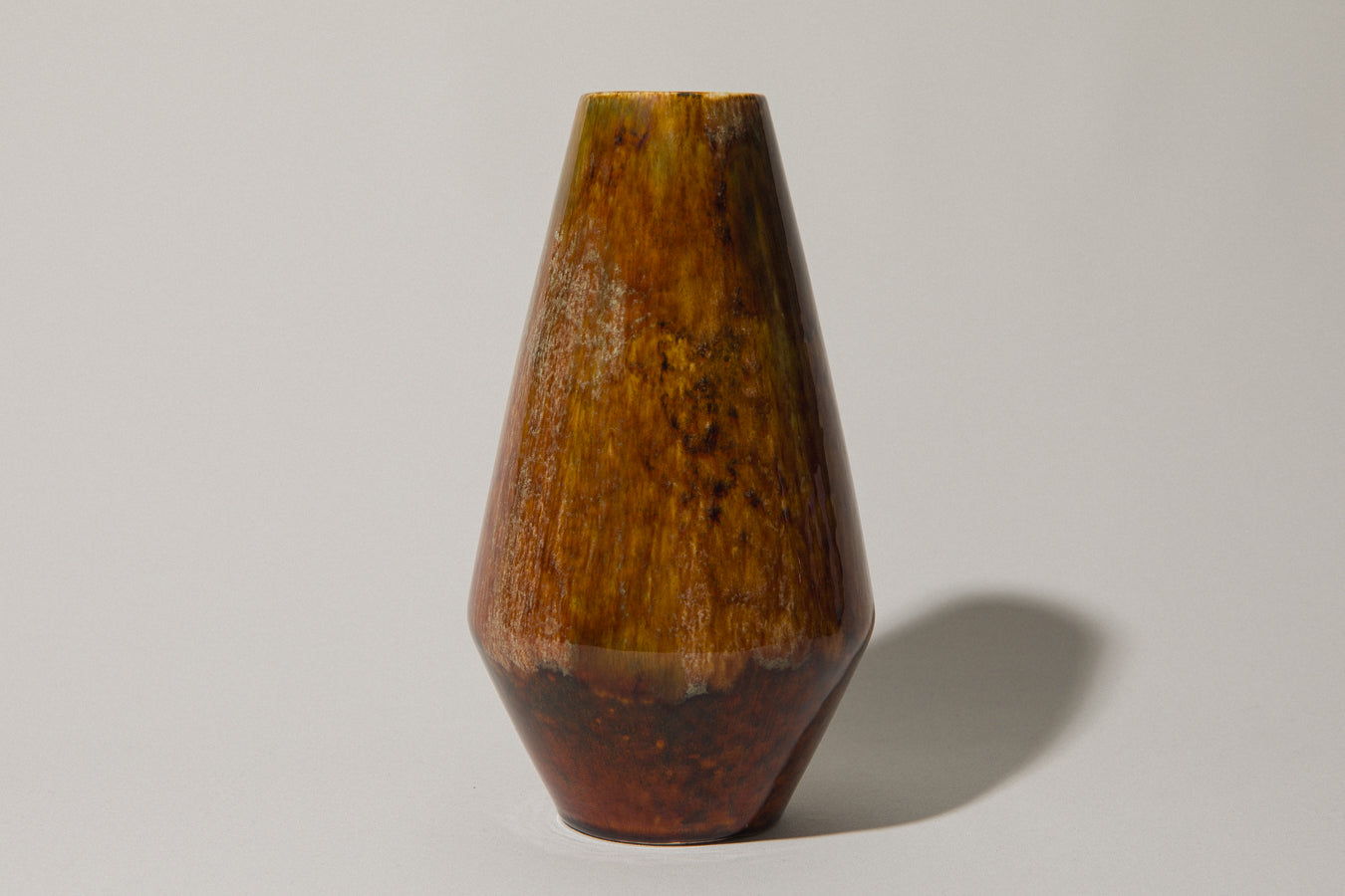 Angular pod-shaped faience VASE