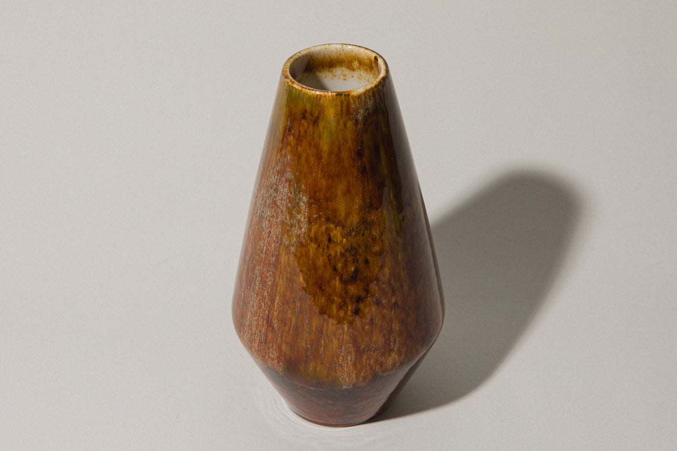 Angular pod-shaped faience VASE