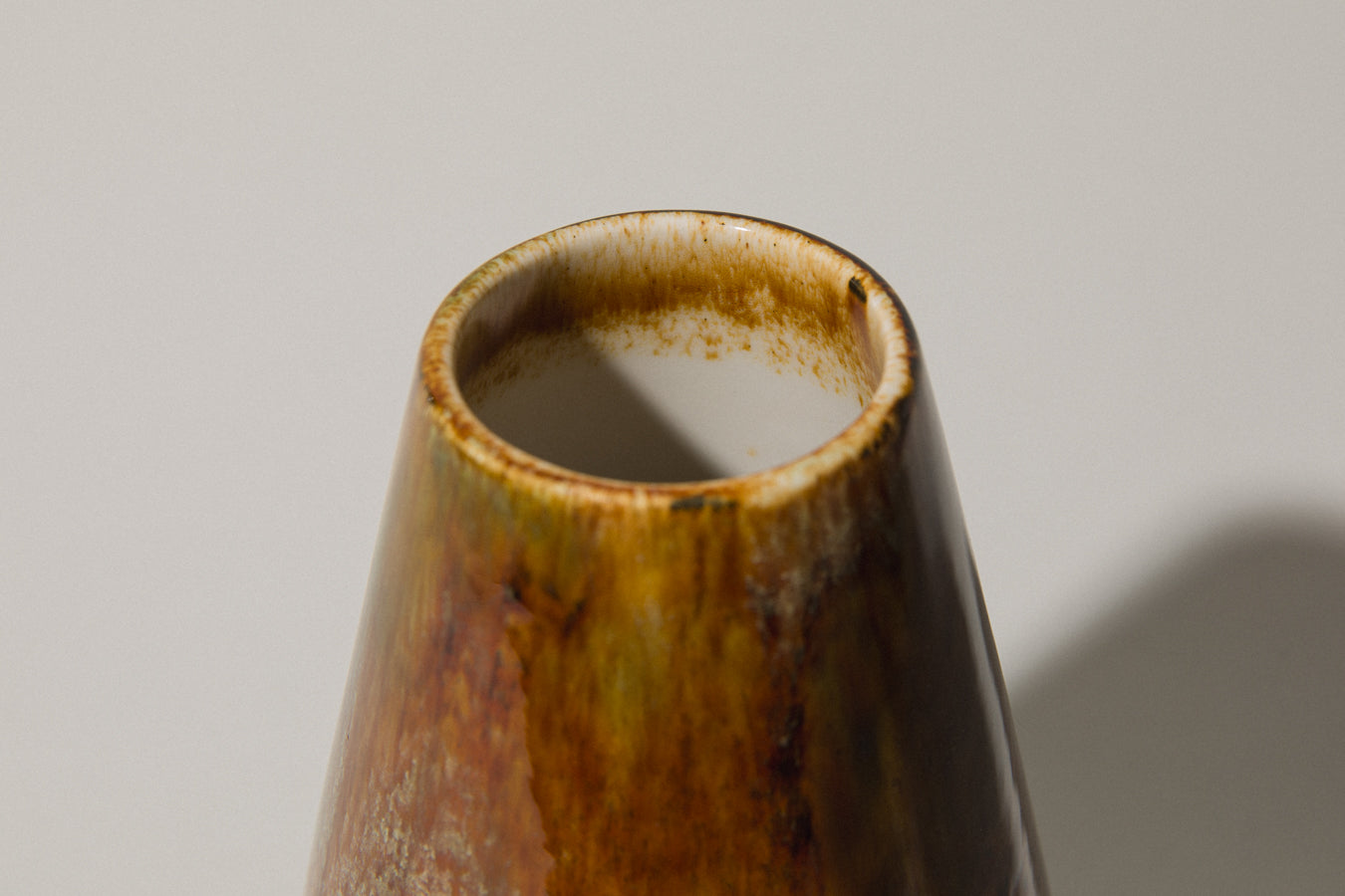 Angular pod-shaped faience VASE