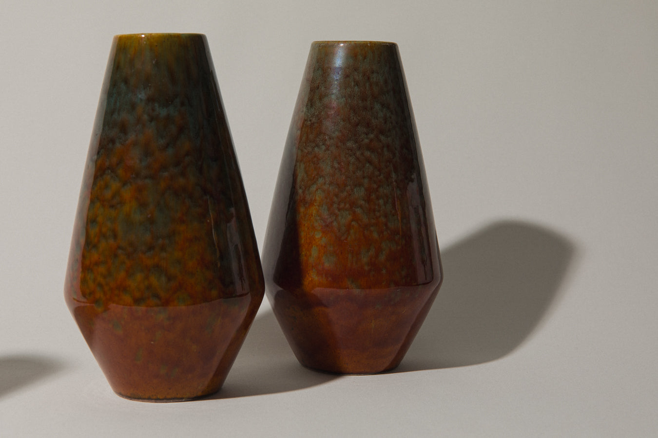 Angular pod-shaped faience VASE