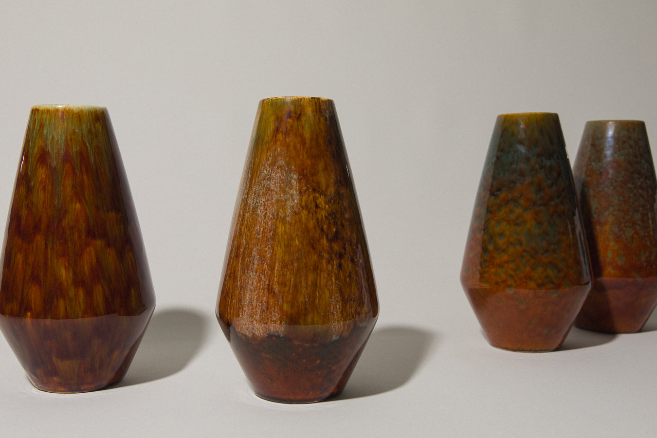 Angular pod-shaped faience VASE