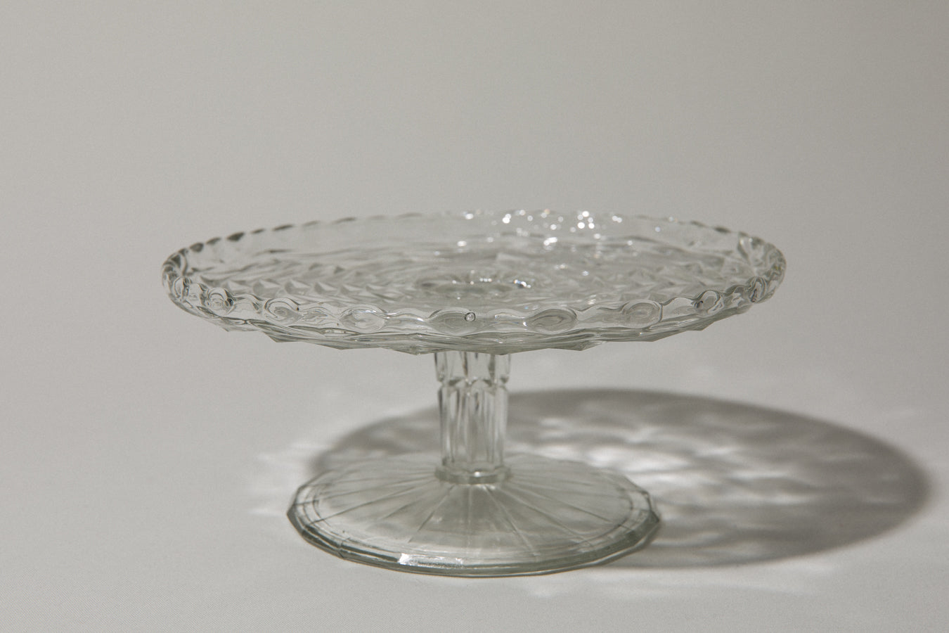Glass footed CAKE STAND
