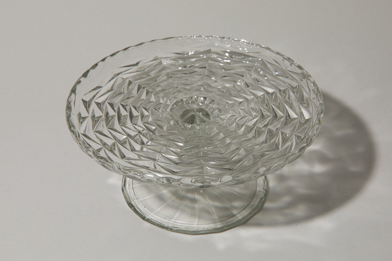 Glass footed CAKE STAND