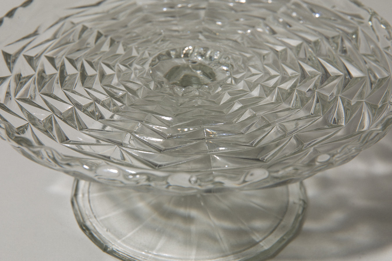 Glass footed CAKE STAND