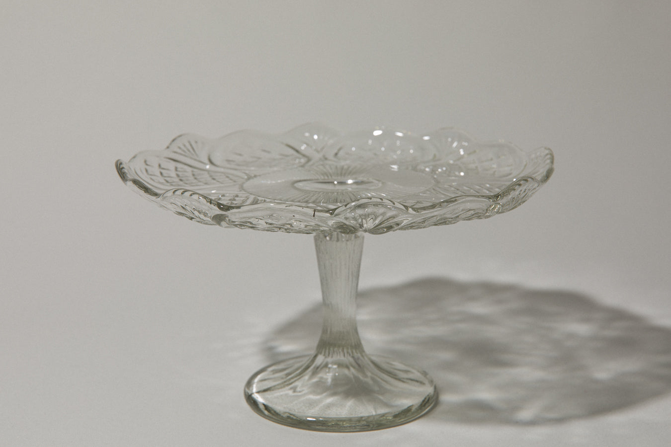 Glass footed CAKE STAND