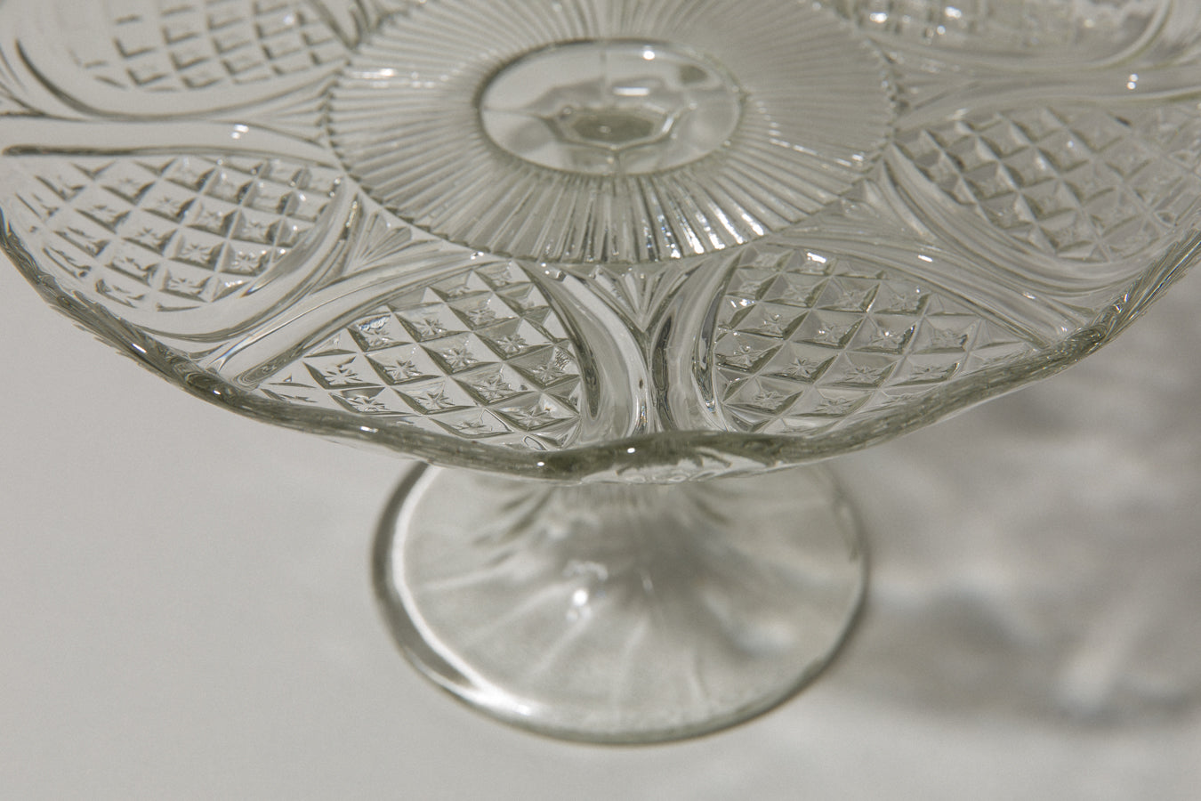 Glass footed CAKE STAND