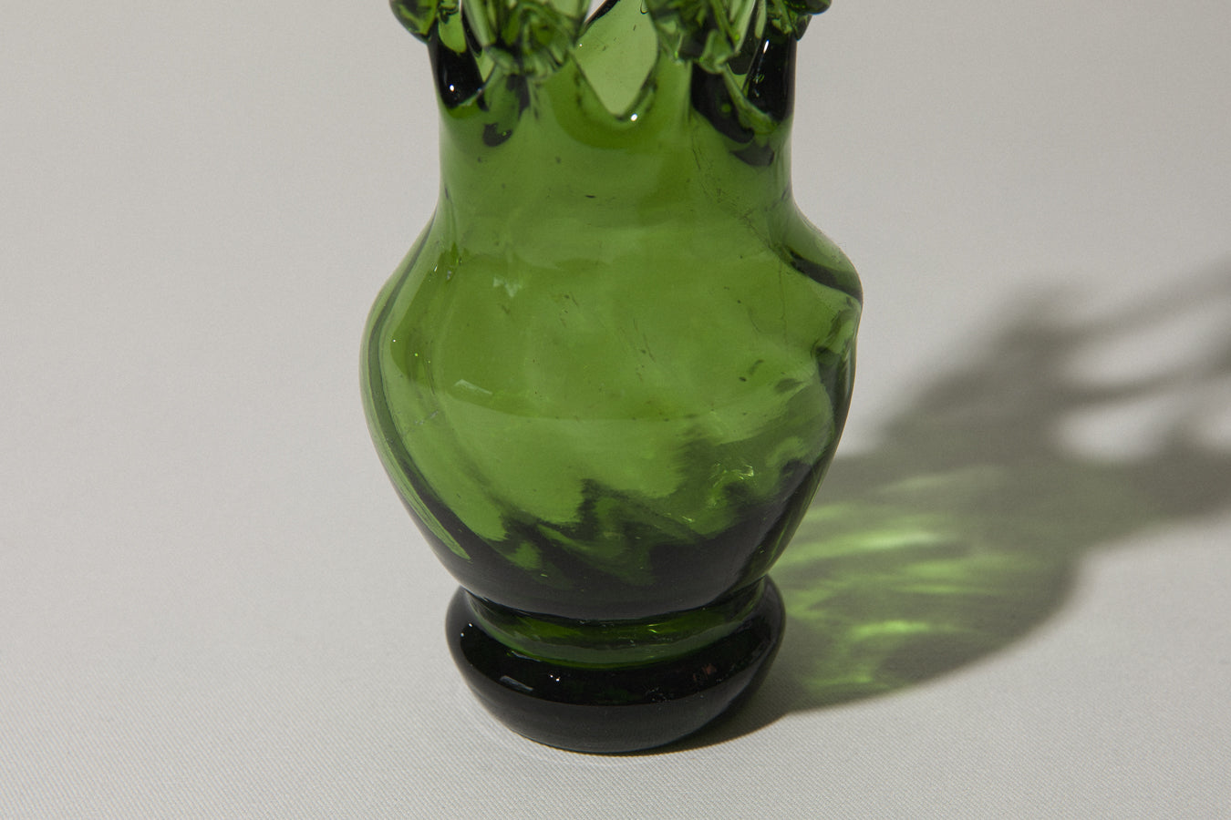 Green glass VASE