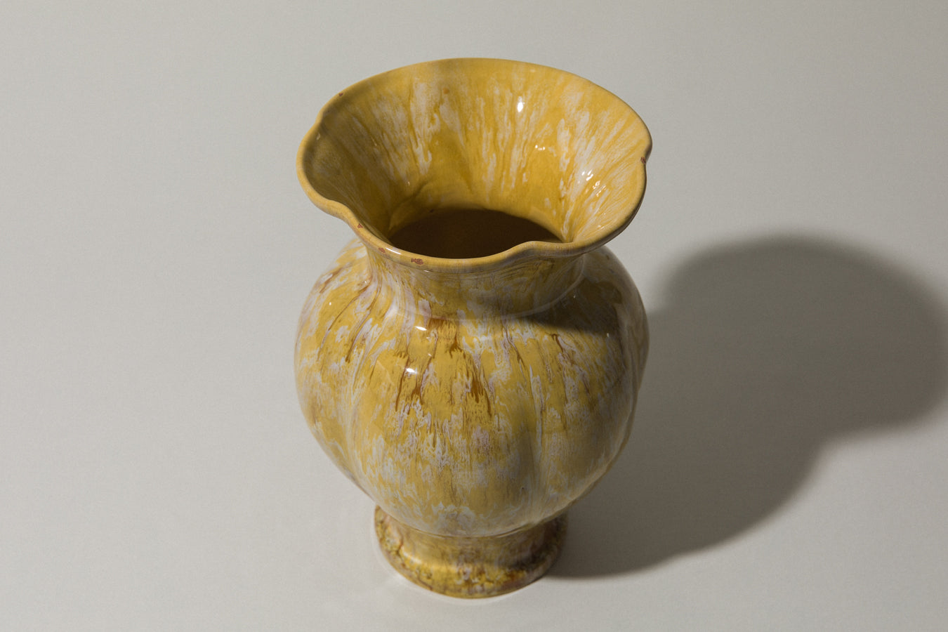 Ceramic VASE with yellow glaze _ 473