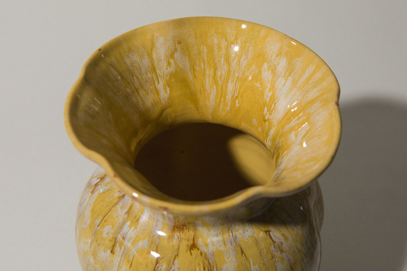 Ceramic VASE with yellow glaze _ 473