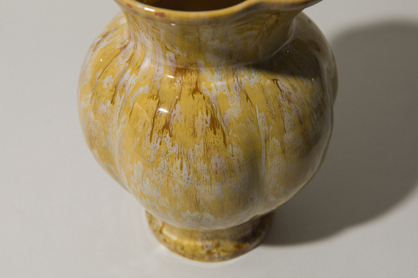 Ceramic VASE with yellow glaze _ 473