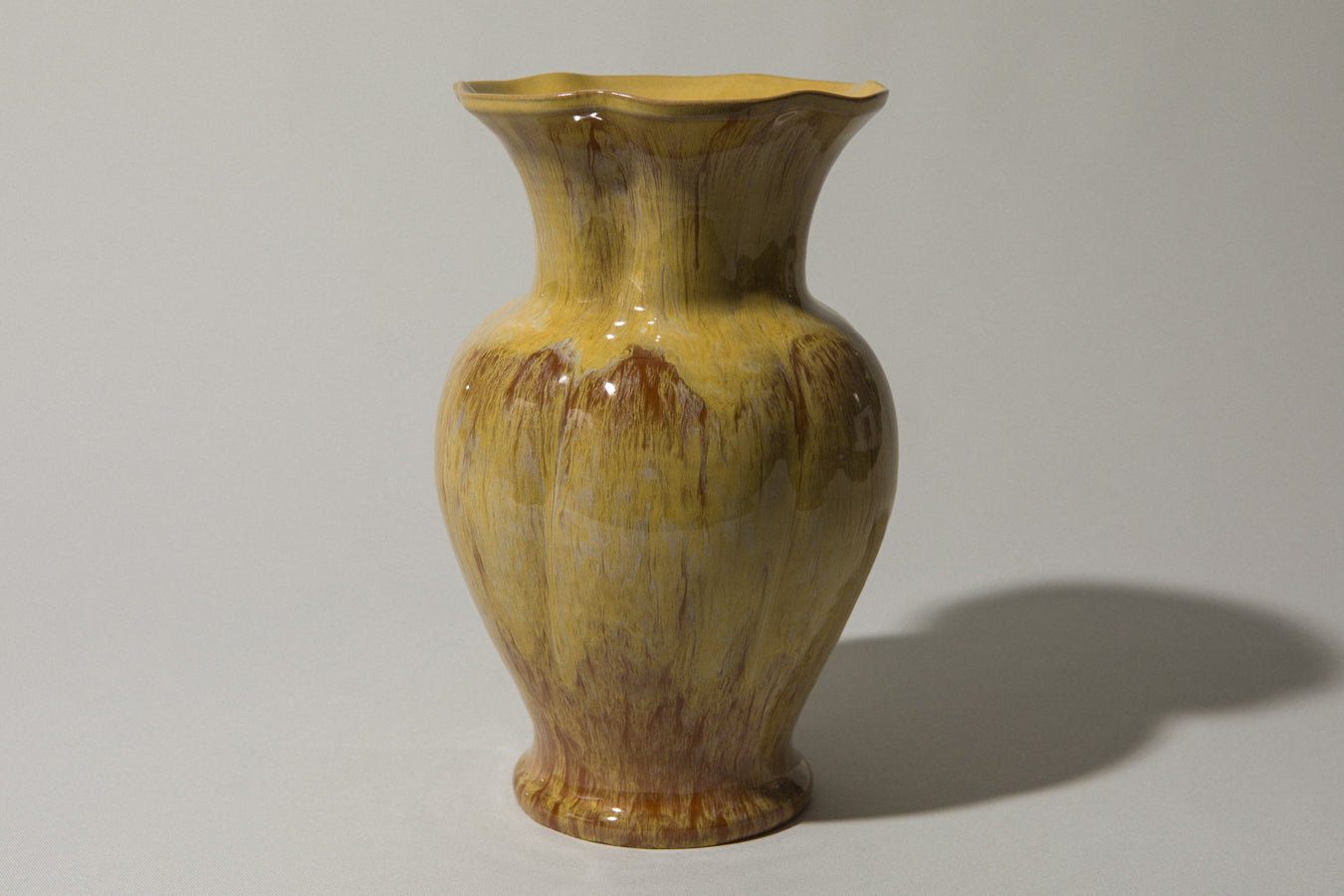 Ceramic VASE with yellow glaze _ 474