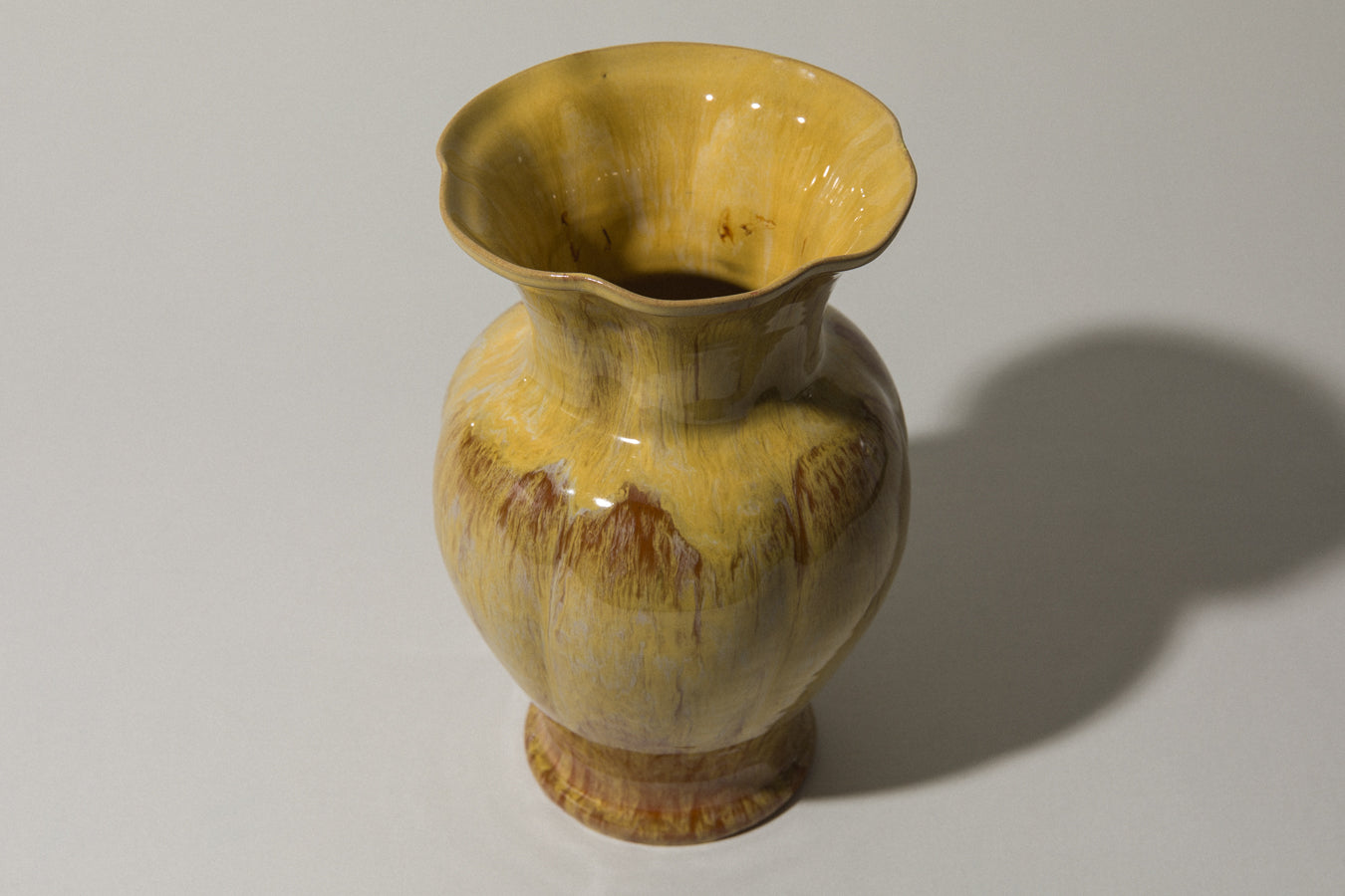 Ceramic VASE with yellow glaze _ 474