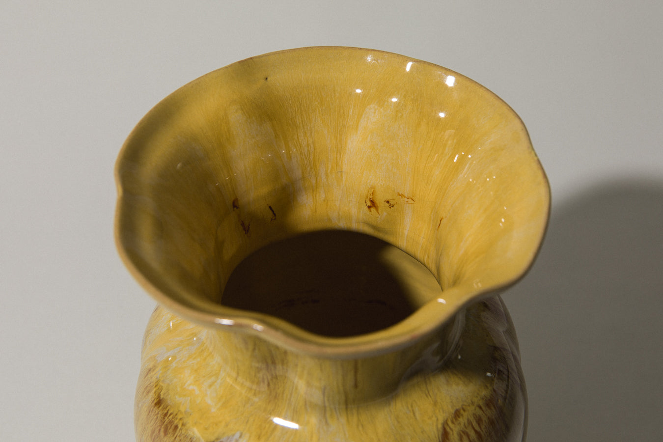 Ceramic VASE with yellow glaze _ 474