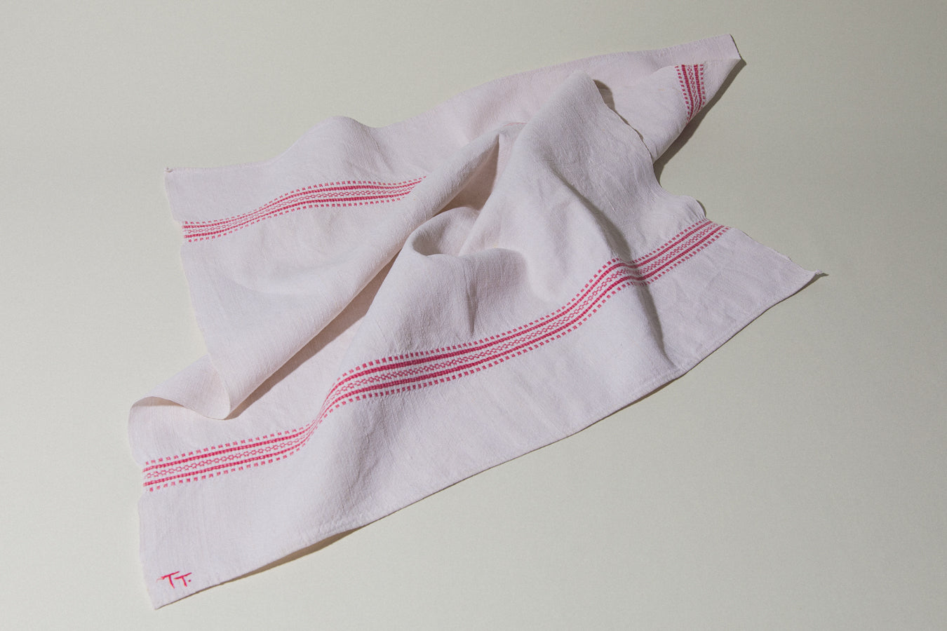 Vintage red-striped DISH CLOTH