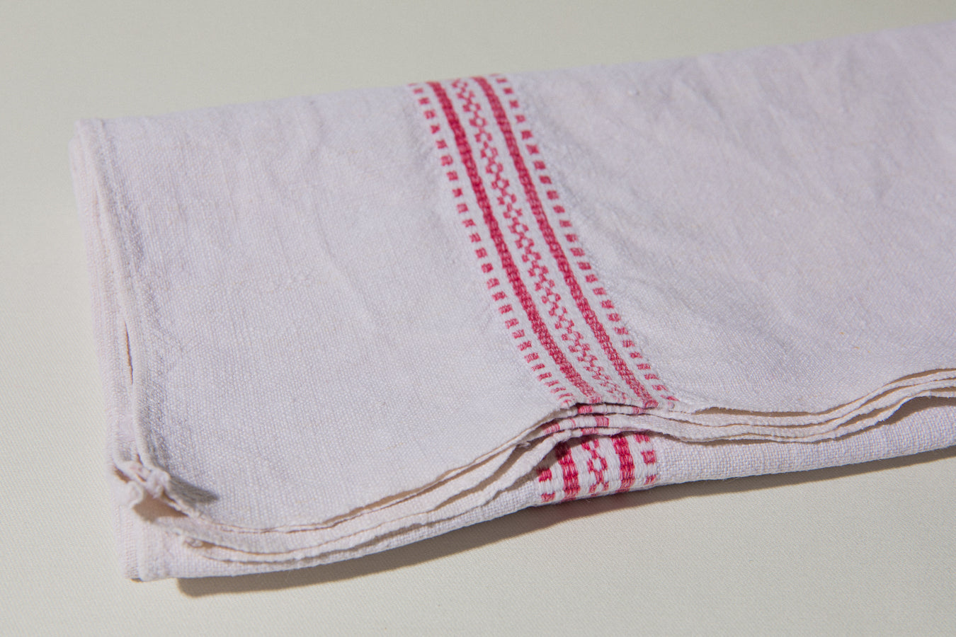 Vintage red-striped DISH CLOTH