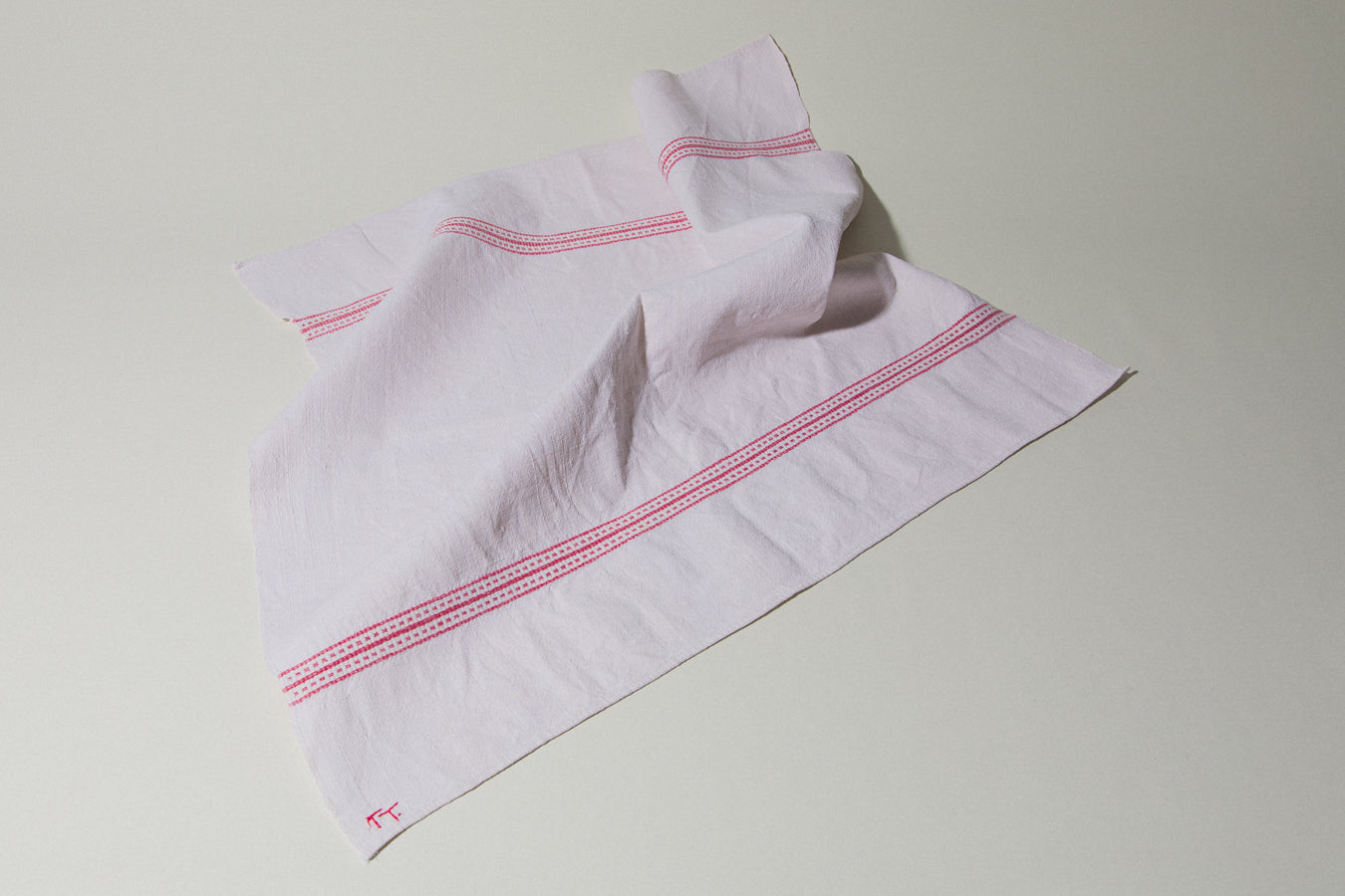 Vintage red-striped DISH CLOTH