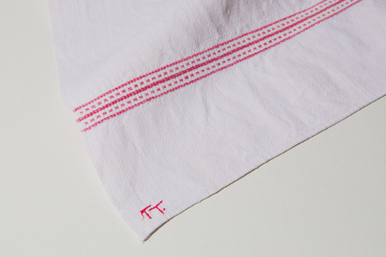 Vintage red-striped DISH CLOTH
