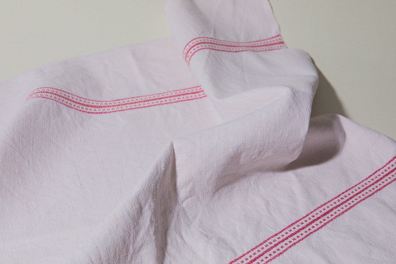 Vintage red-striped DISH CLOTH