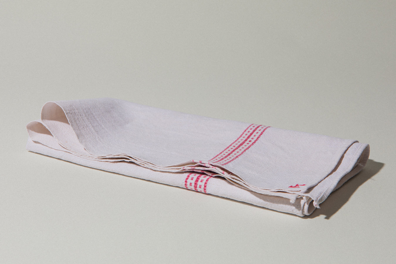 Vintage red-striped DISH CLOTH
