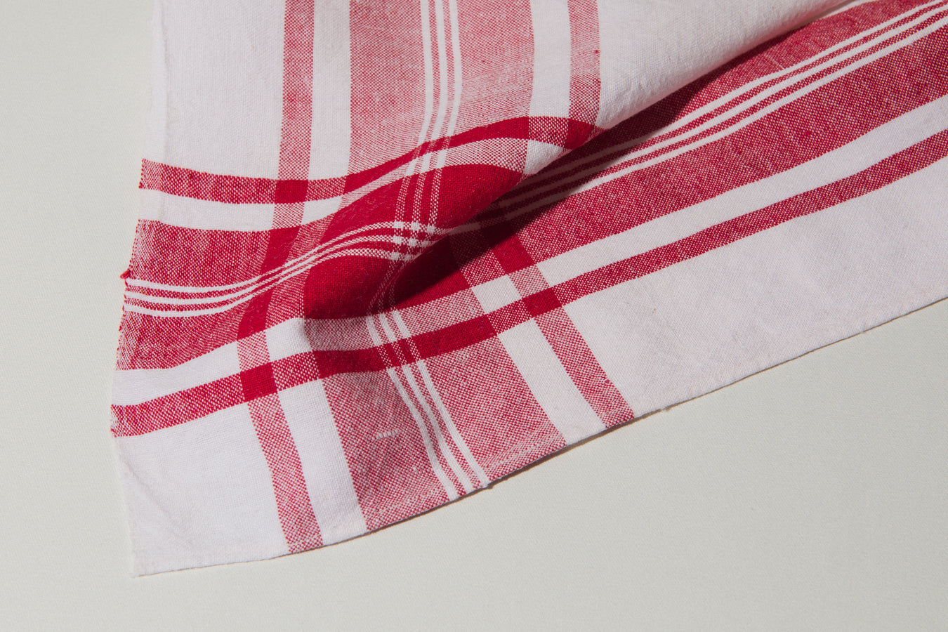 Vintage red-striped DISH CLOTH