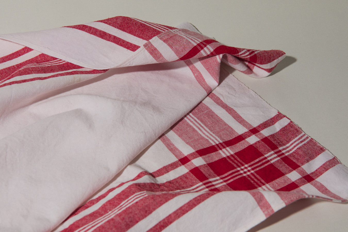 Vintage red-striped DISH CLOTH