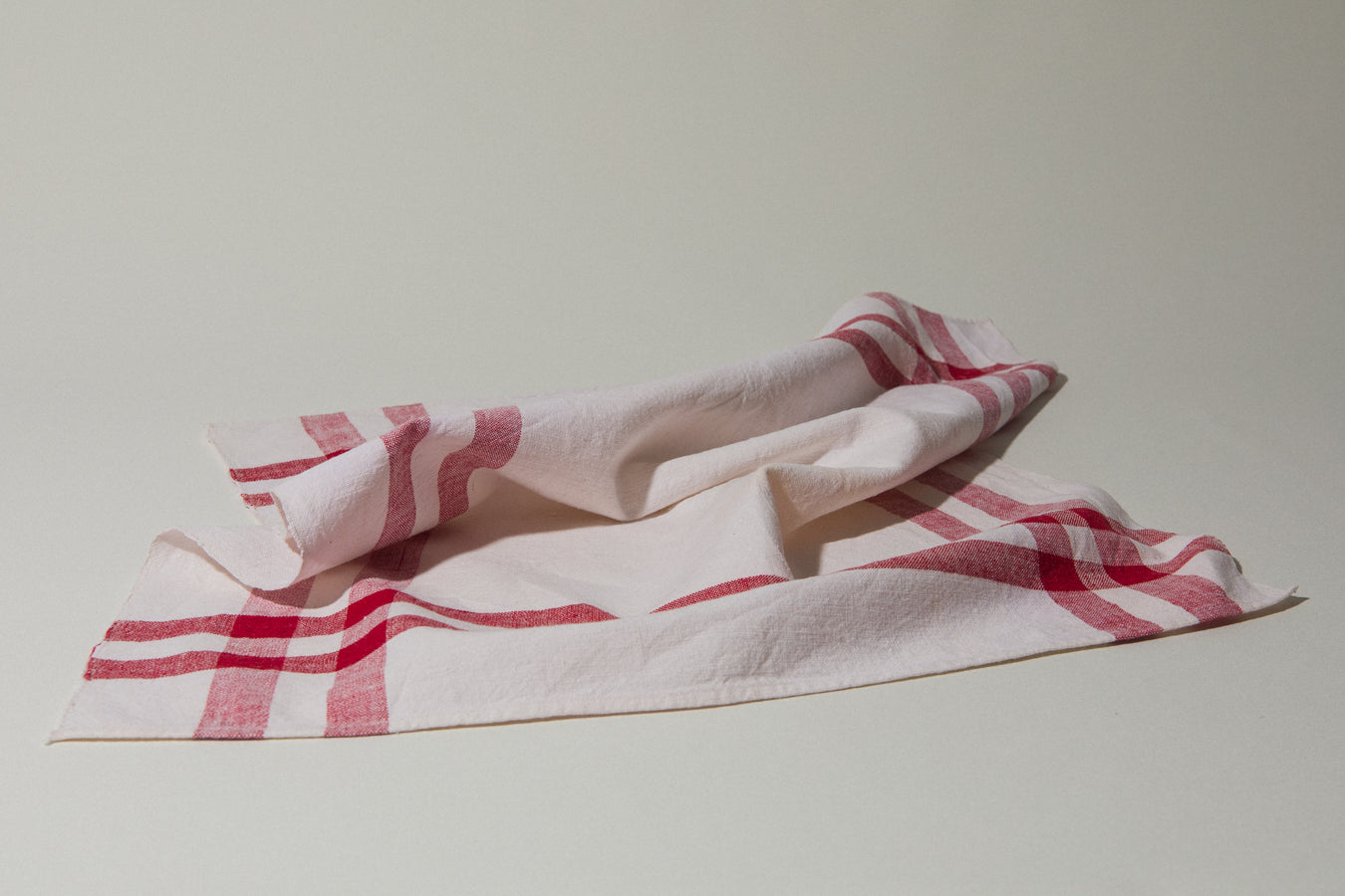 Vintage red-striped DISH CLOTH