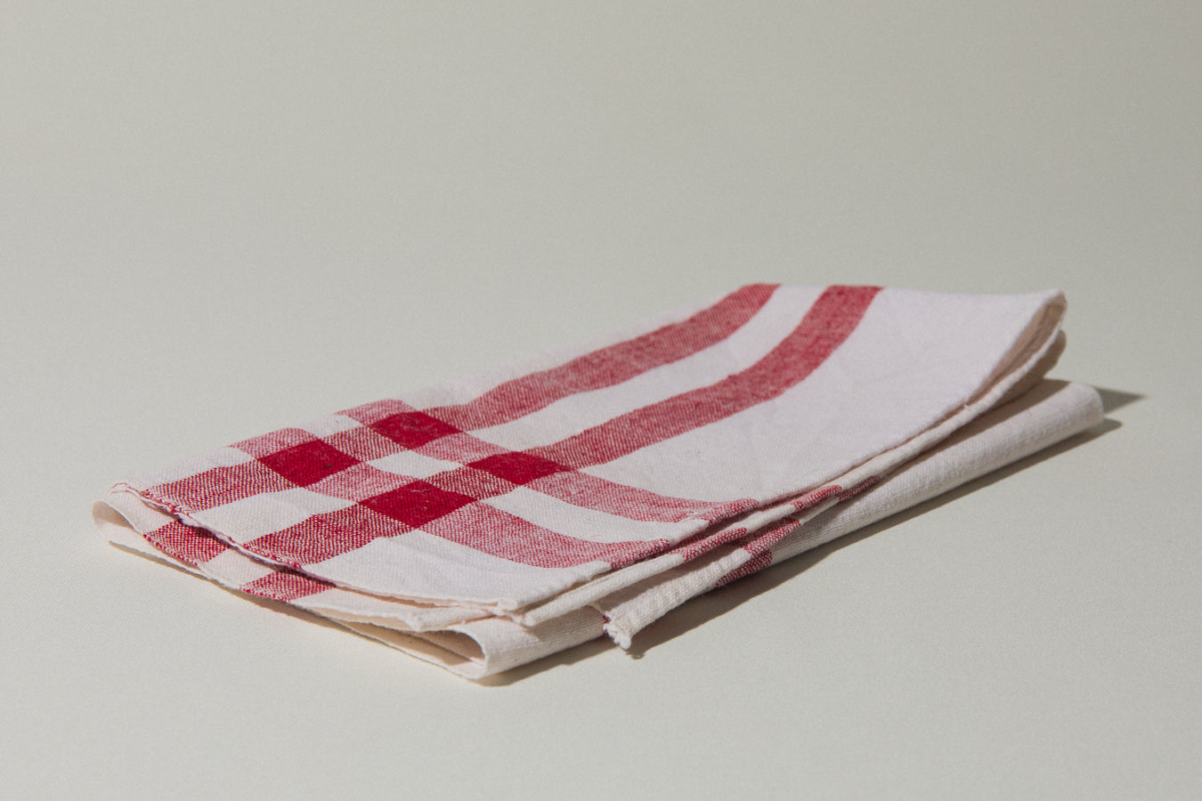 Vintage red-striped DISH CLOTH