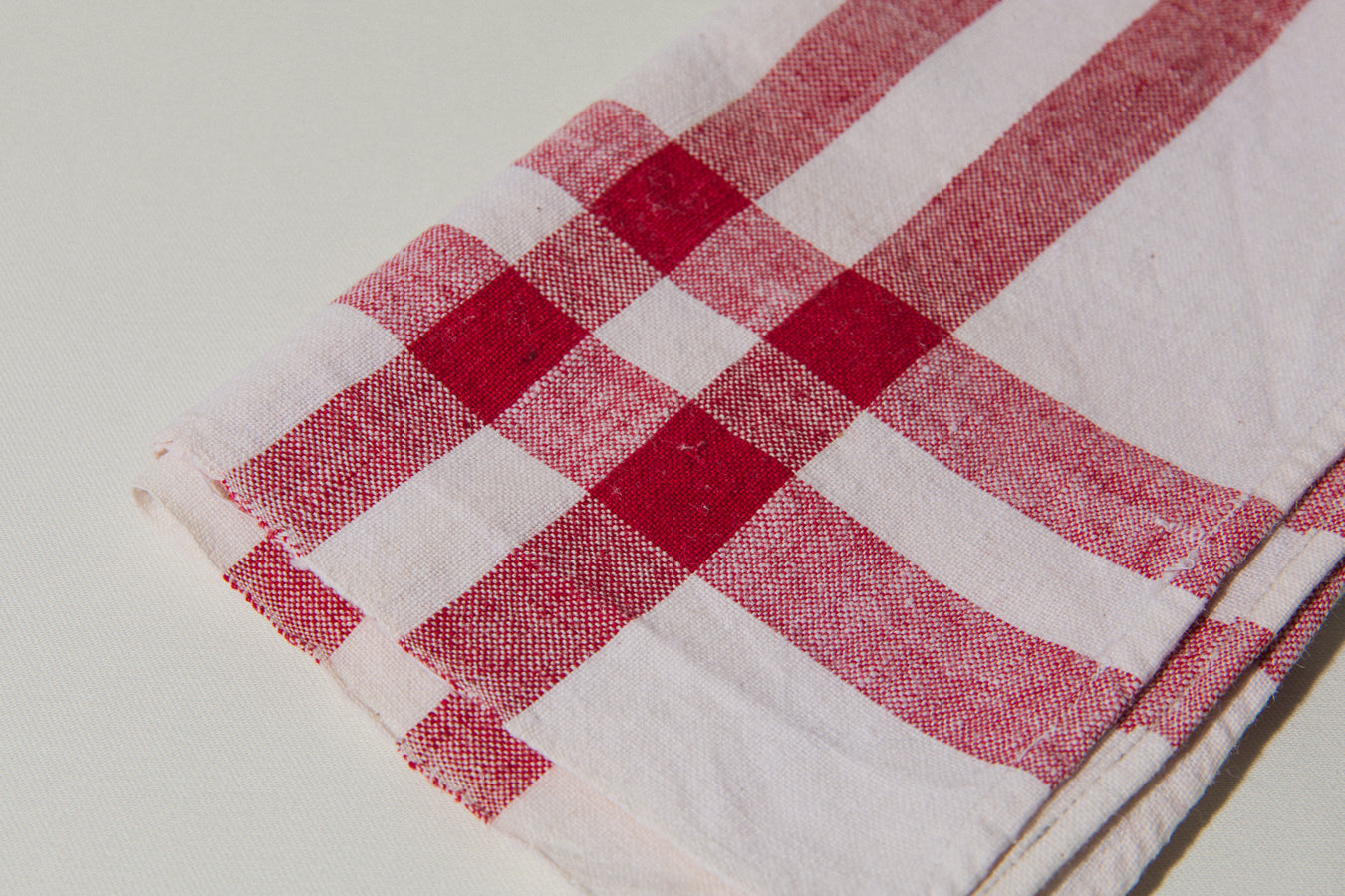 Vintage red-striped DISH CLOTH