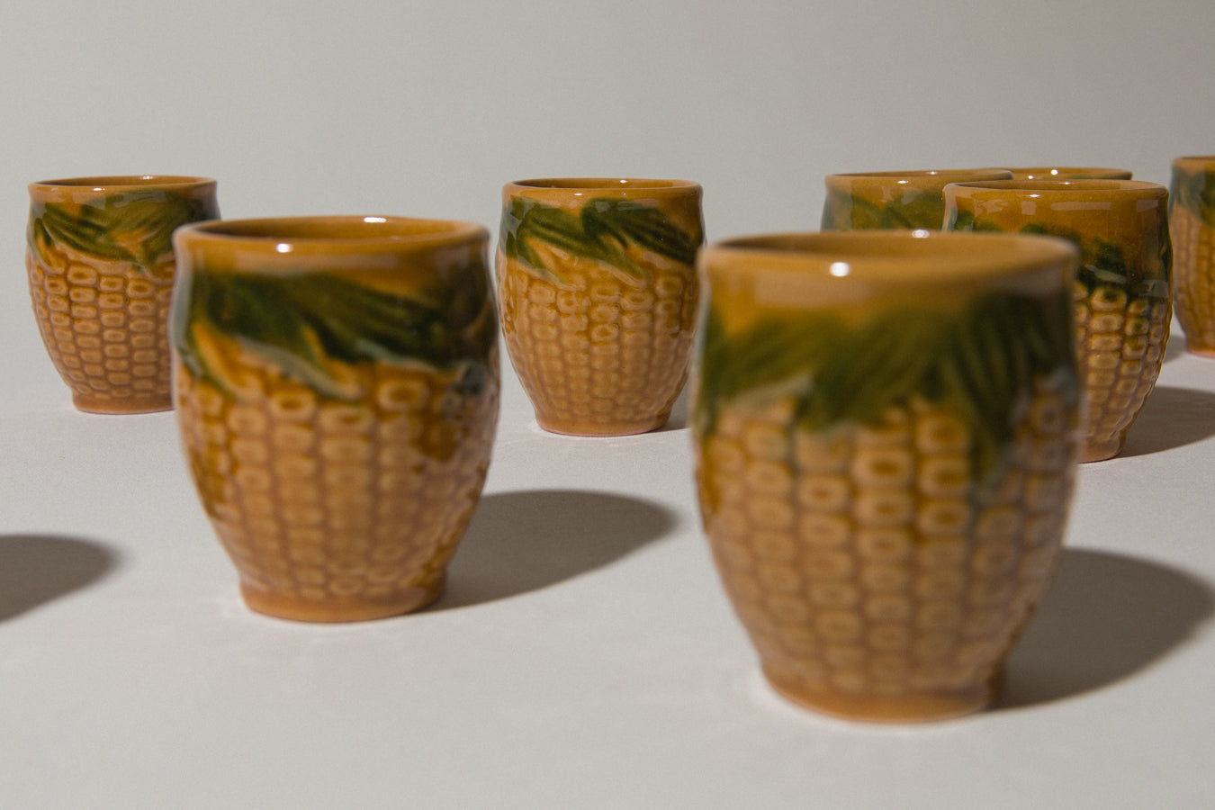 Set of twelve corn TUMBLERS _ 527