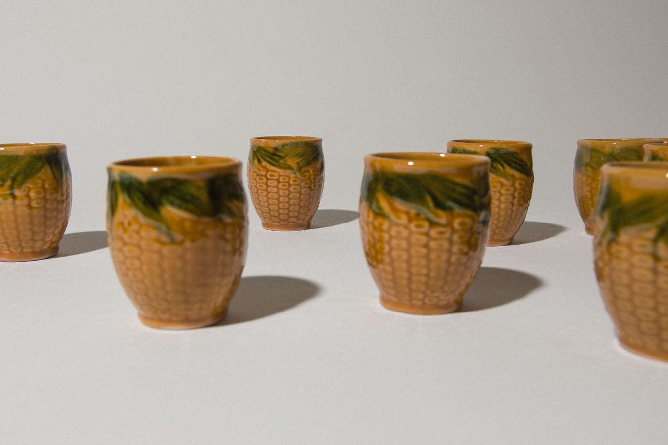 Set of twelve corn TUMBLERS _ 527