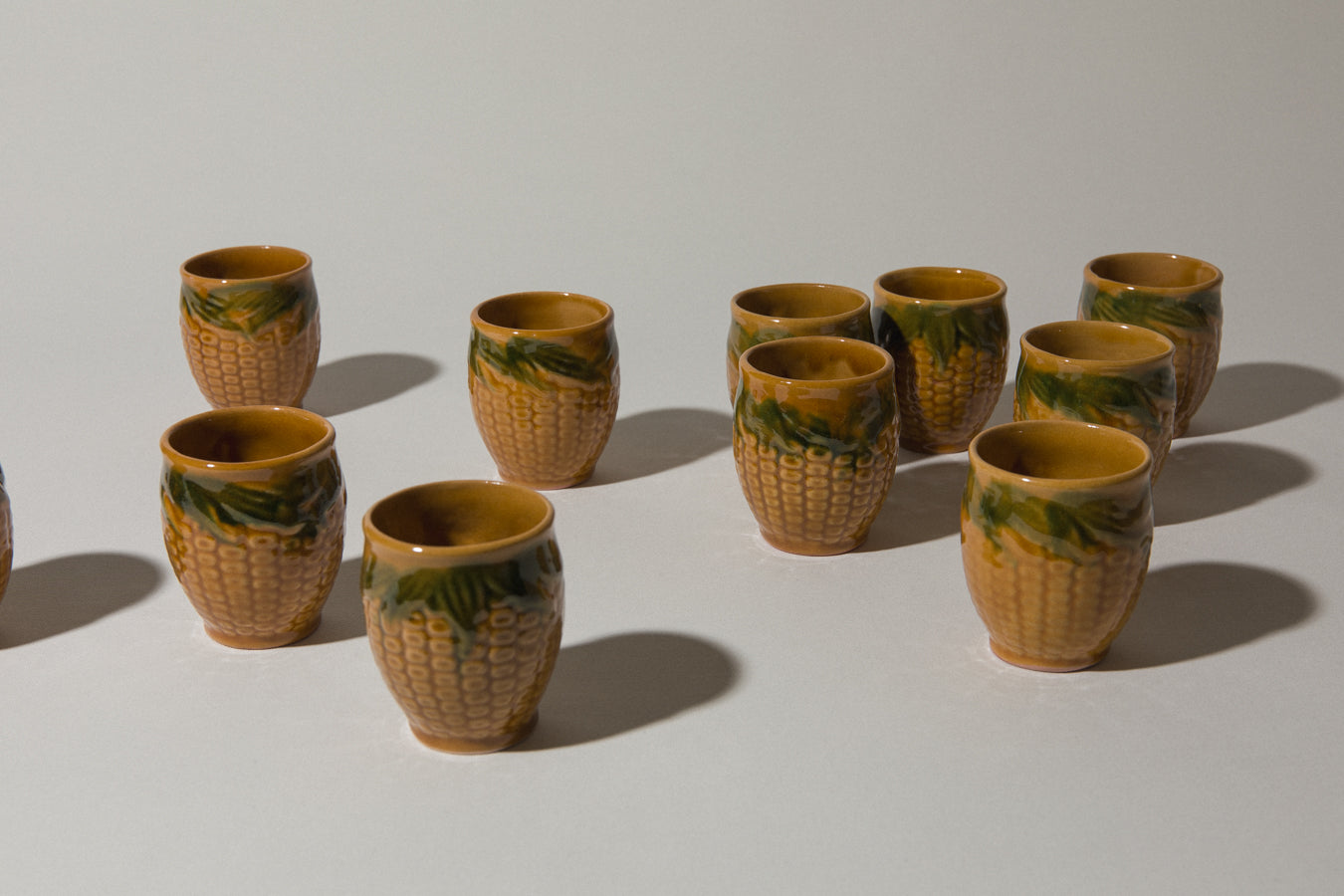 Set of twelve corn TUMBLERS _ 527